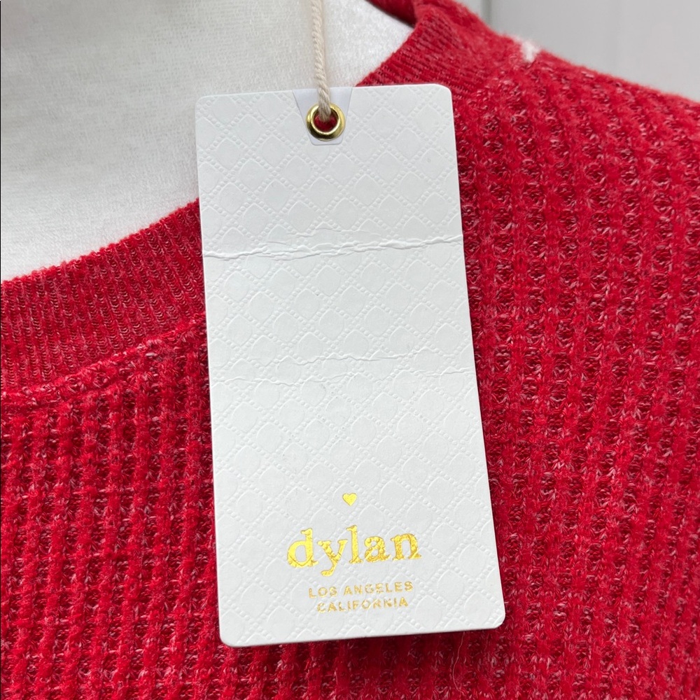 NWT Dylan Brushed Waffle Blanket Stitch Sweatshirt - Picture 4 of 10